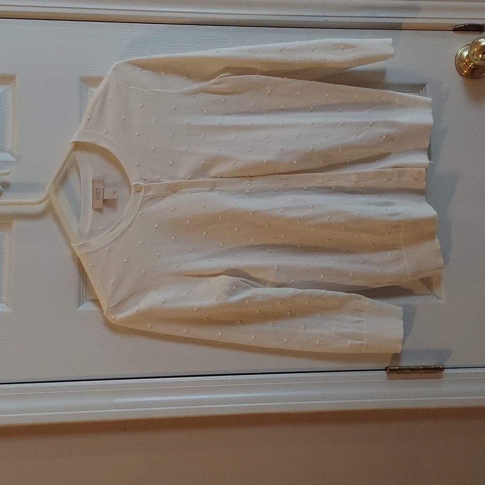 Loft Button Front Lightweight Ladies Sweater Med … - image 1